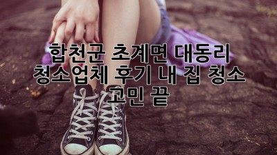 ✨합천군 초계면 대동리 청소업체 후기: 내 집 청소 고민 끝!🧹