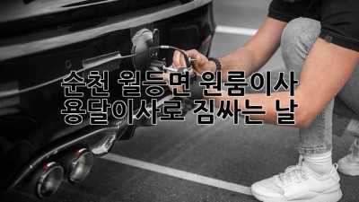 순천 월등면 원룸이사, 용달이사로 짐싸는 날! 📦🚚💨